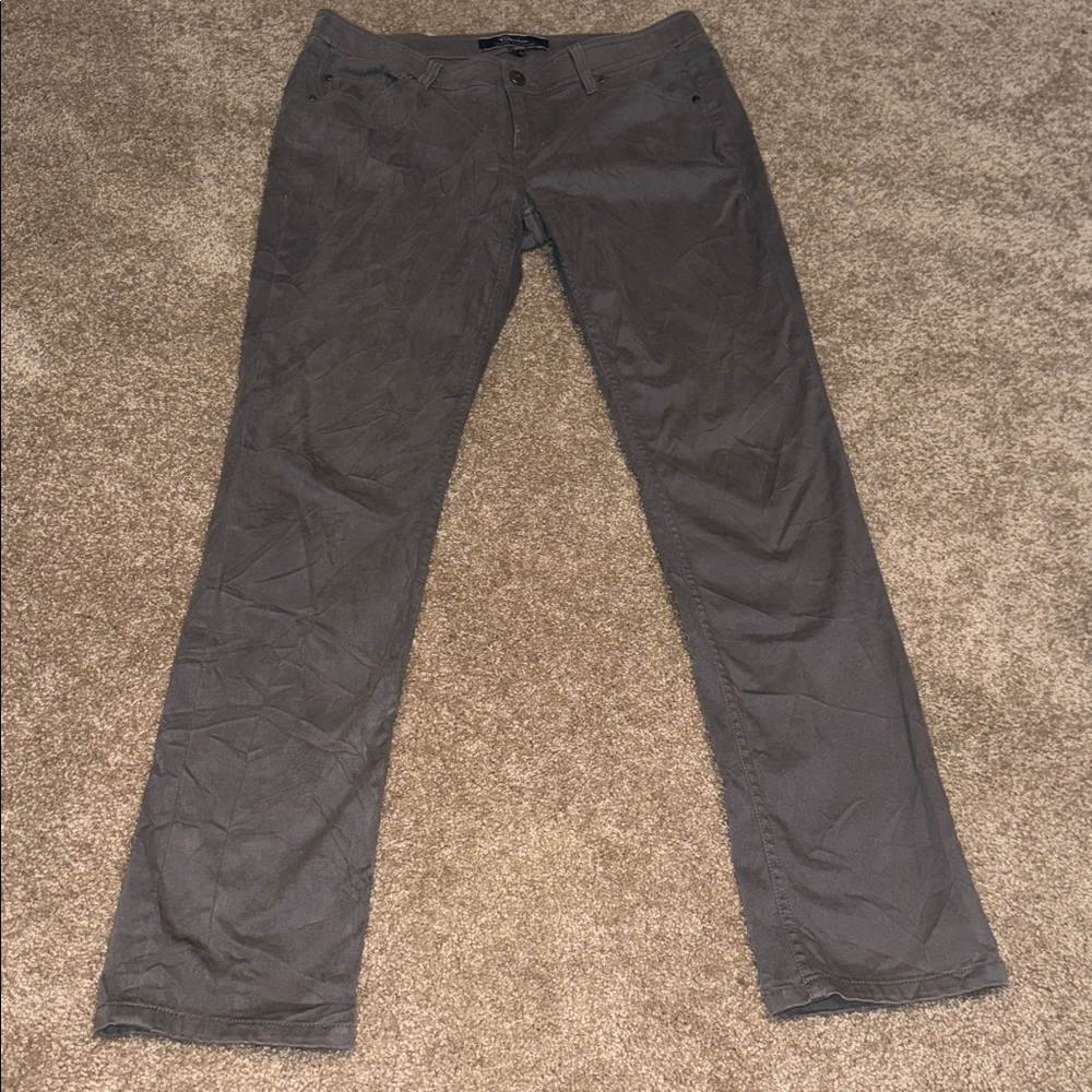 Tommy Bahama Denim Mid-Rise Stretch Cotton Twill Gray Khaki Pants size 10. E